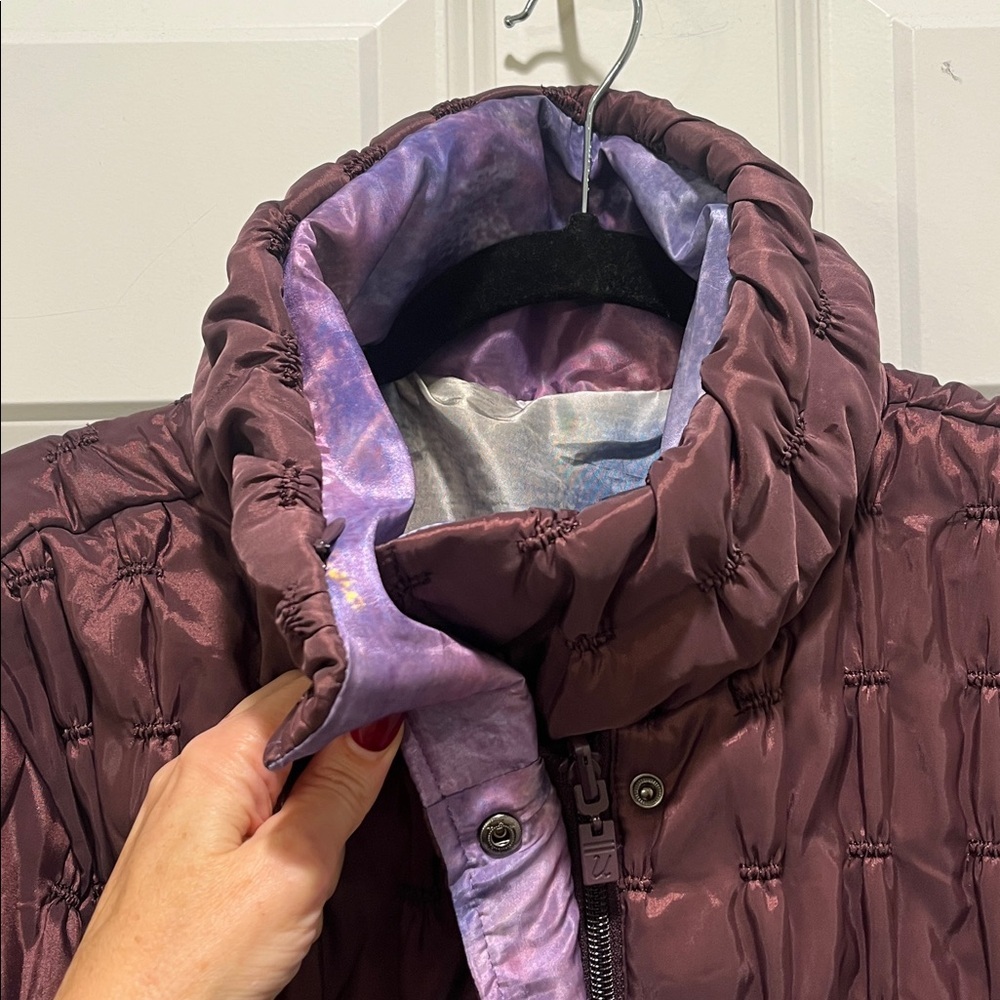 NWT UBU Reversible Quilted Long Jacket COAT art deco to wear wearable art galaxy - Picture 9 of 16